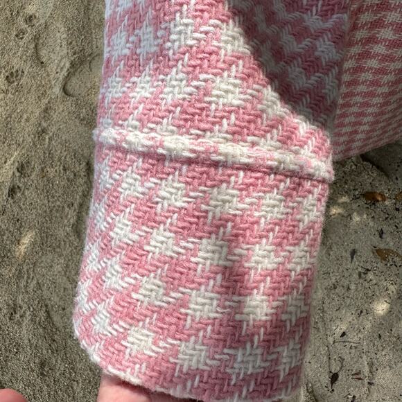 Vintage Chadwicks Houndstooth Over Coat Double Breasted Size 14 - Picture 2 of 9